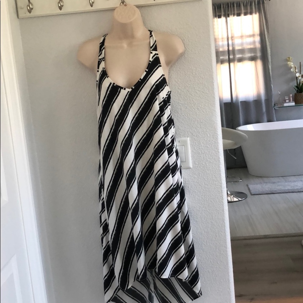 H & M high low midi dress. Cross back. Small